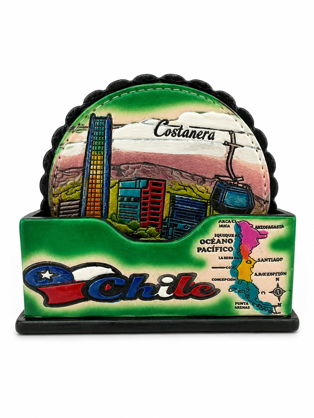 Posavasos artesanales set de 6 - Chilena Cossas 