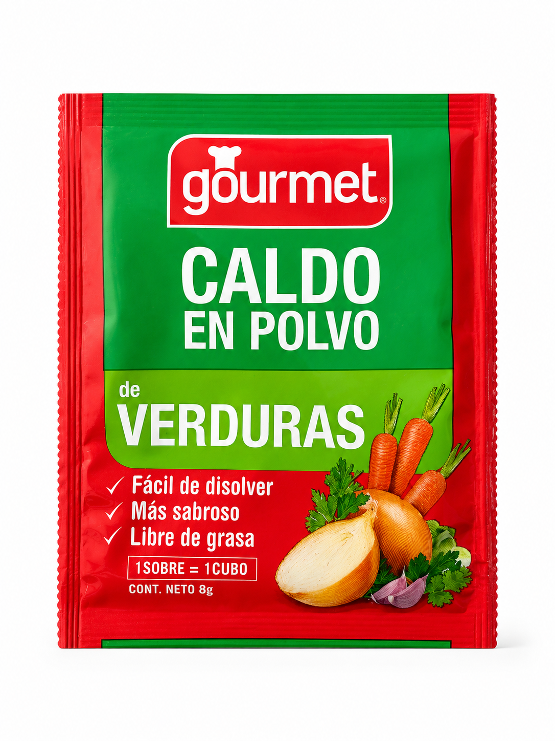 Caldo en Polvo de Verduras Gourmet 8 g