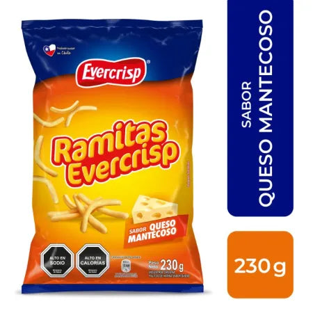 Ramitas de Queso Evercrips – snack chileno crujiente con sabor a queso
