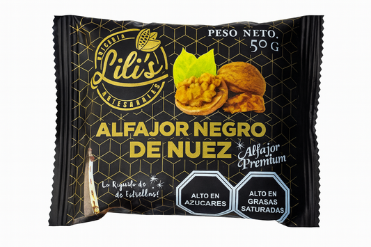 Alfajor Negro de Nuez Lili’s Artesanales – 50 g (Alfajor Premium)