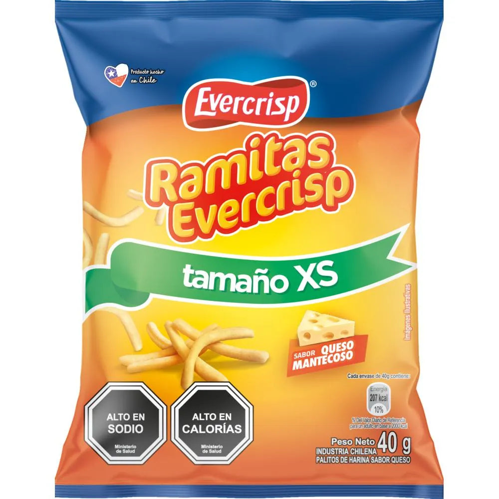 Ramitas de Queso Evercrisp | Snack Chileno Crujiente Original (Varios Tamaños) - Chilena Cossas 