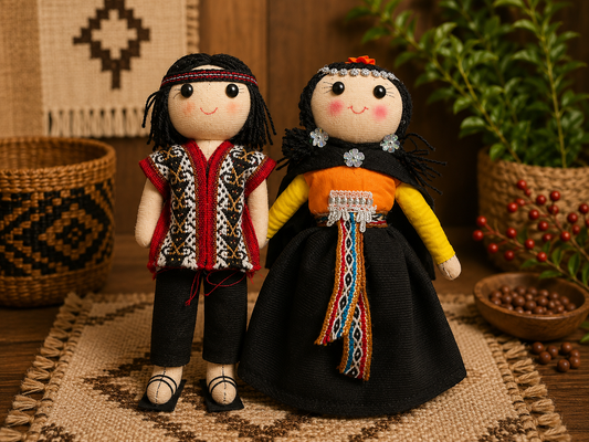 Muñecos Mapuche 8in aprox