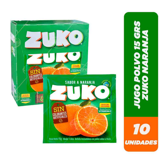 Jugo zuko naranja caja 10u