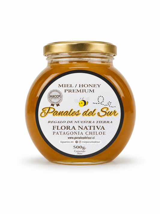 Miel Premium Panales del Sur de Flora Nativa Patagonia Chiloé – 500 g