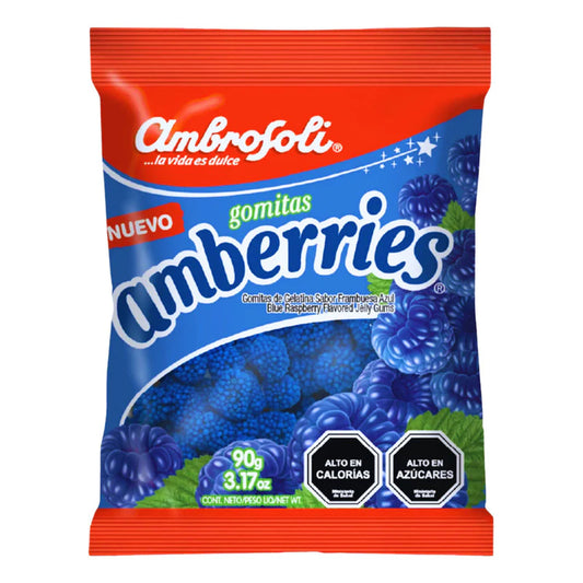 Gomitas amberries frambuesa azul 90g