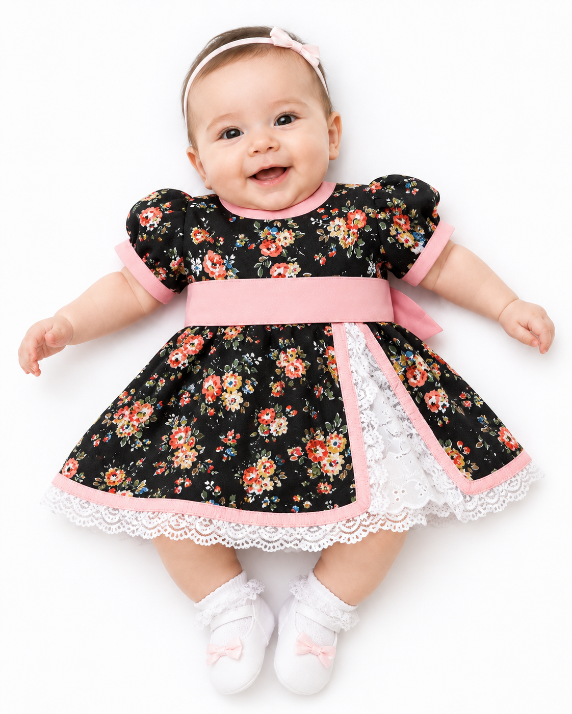 Vestido de huasa para Niña | Vestido de Cueca Chileno para Fiestas Patrias y Folclore