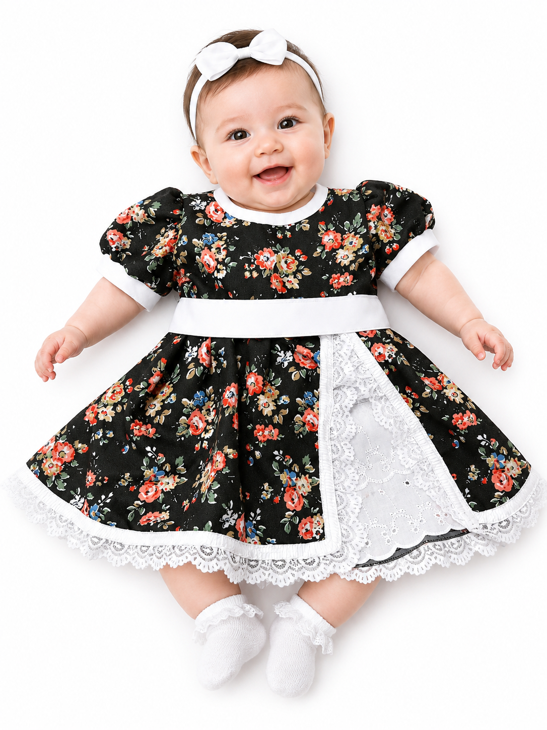 Vestido de huasa para Niña | Vestido de Cueca Chileno para Fiestas Patrias y Folclore