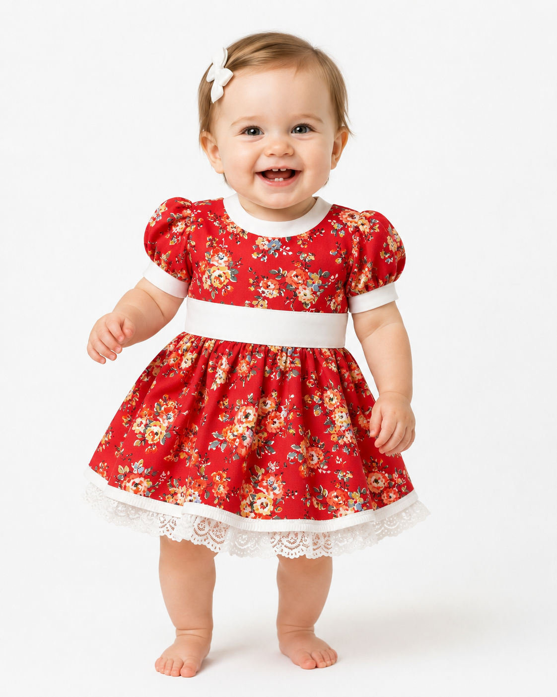 Vestido de huasa para Niña | Vestido de Cueca Chileno para Fiestas Patrias y Folclore