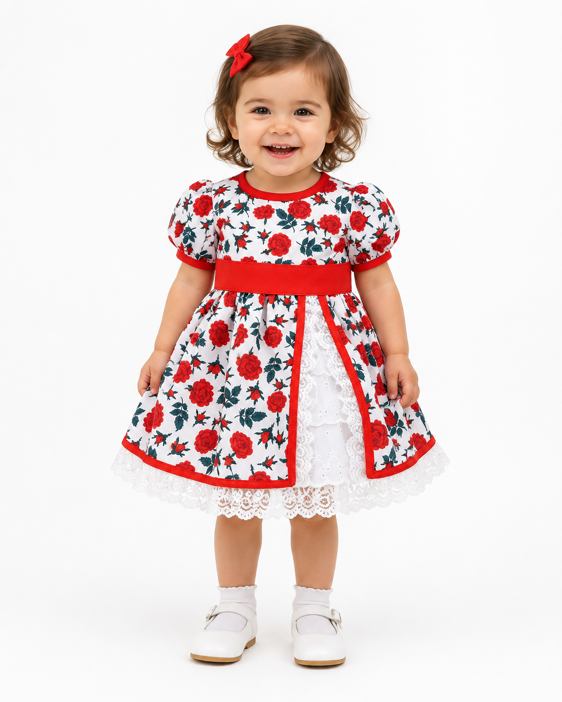 Vestido de huasa para Niña | Vestido de Cueca Chileno para Fiestas Patrias y Folclore