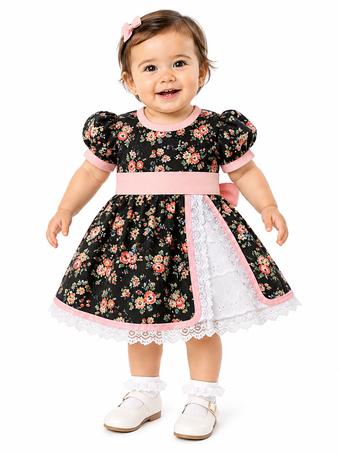 Vestido de huasa para Niña | Vestido de Cueca Chileno para Fiestas Patrias y Folclore