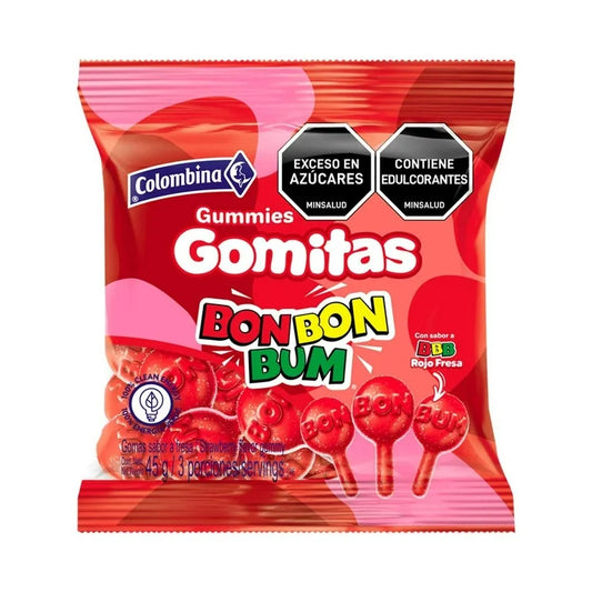 Gomitas Bon Bon Bum sabor frutilla 80g