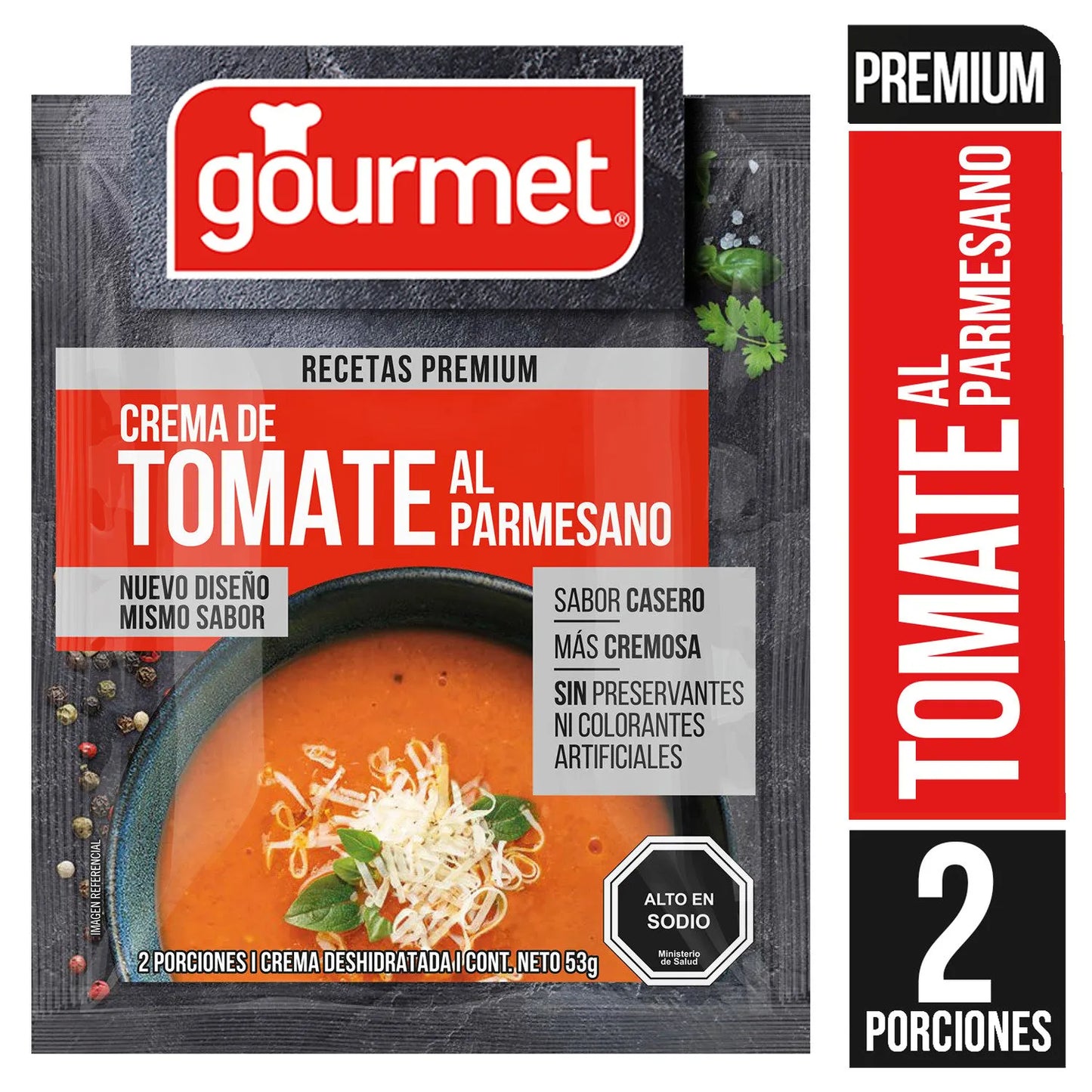 Crema de tomate al parmesano - Gourmet 2 porciones