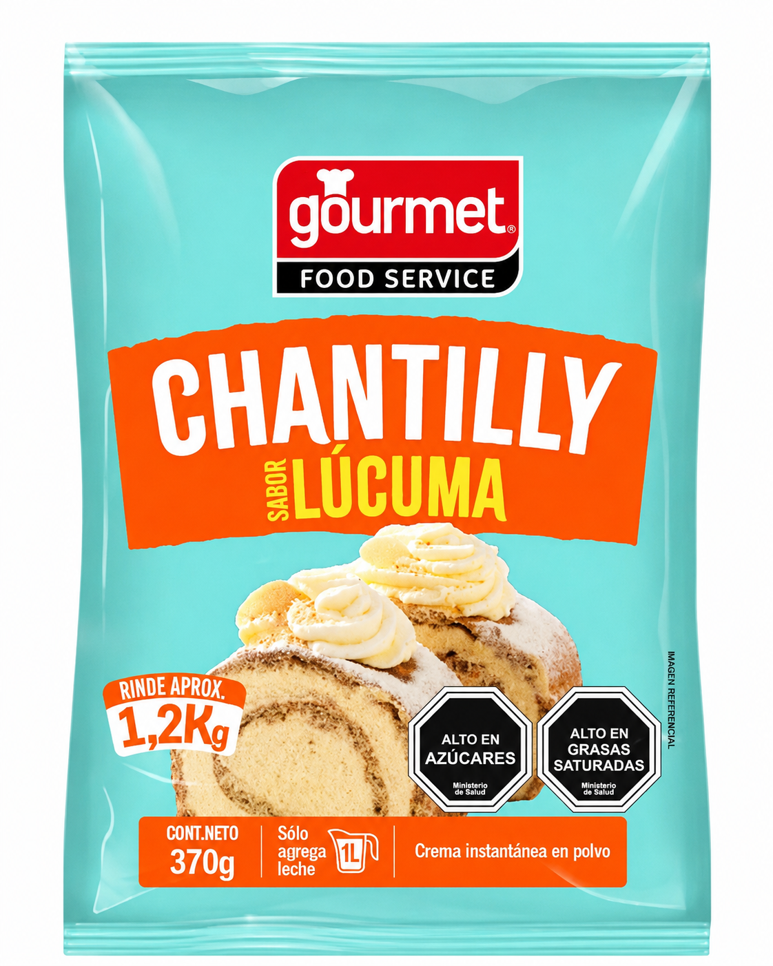 Chantilly Sabor Lúcuma Gourmet 370 g – Crema Instantánea en Polvo