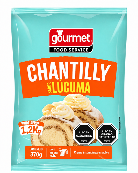 Chantilly Sabor Lúcuma Gourmet 370 g – Crema Instantánea en Polvo