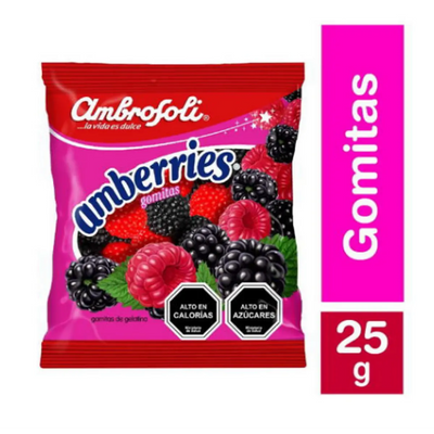 Amberries gomitas sabor frambuesa y mora - Chilena Cossas 