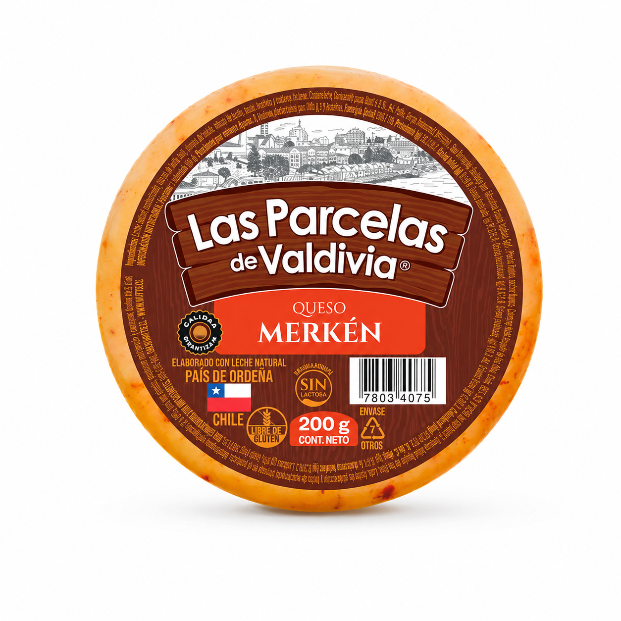 Queso con Merkén Las Parcelas de Valdivia 200 g – Sin Lactosa y Libre de Gluten