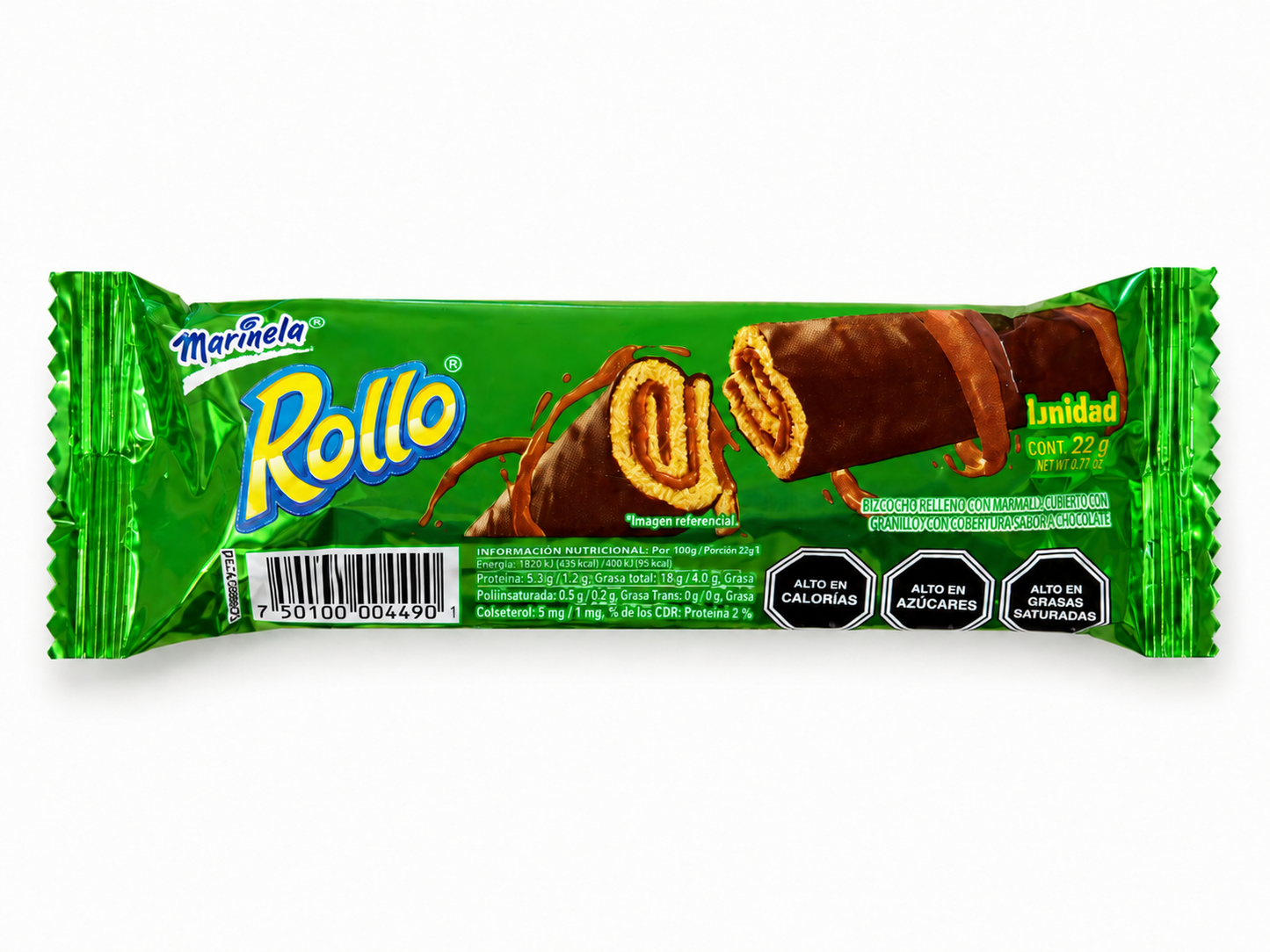 Rollo Marinela Relleno con Manjar y Cobertura Sabor Chocolate 32g