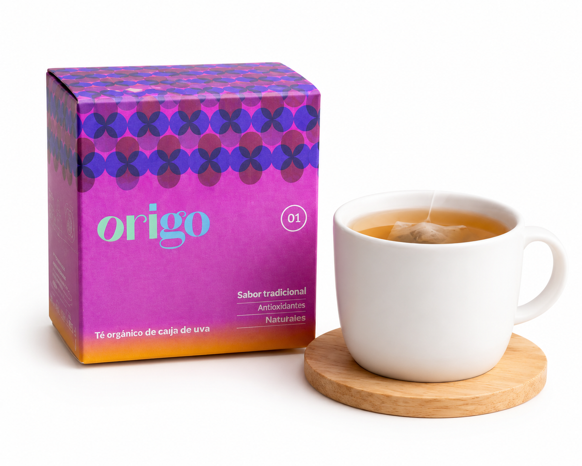 Té Orgánico de Orujo de Uva Origo Tradicional – Antioxidante, Sin Cafeína | Hecho en Chile