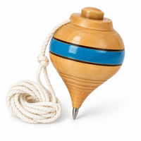 Trompo Chileno de Madera con lienza – Juego Tradicional Chileno