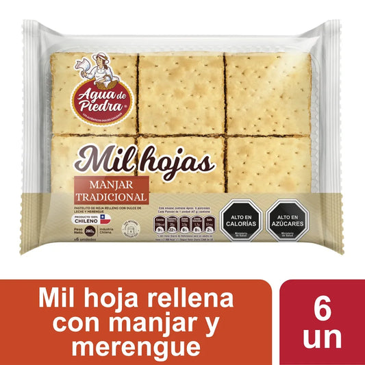 Mil hojas 6 unidades - Agua piedra 280g