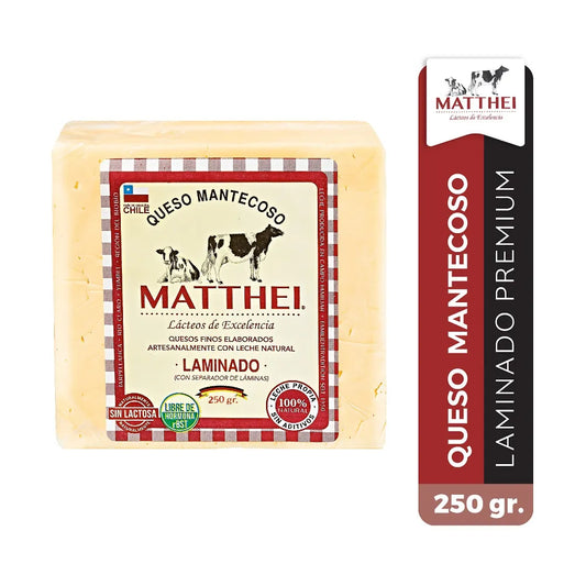 Queso mantecoso Matthei laminado 250g - Chilena Cossas