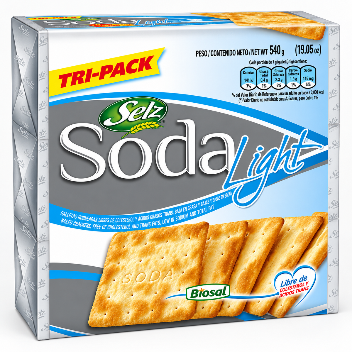 Galletas Selz Soda Light Tri-Pack 540g – Galletas de Soda Chilenas