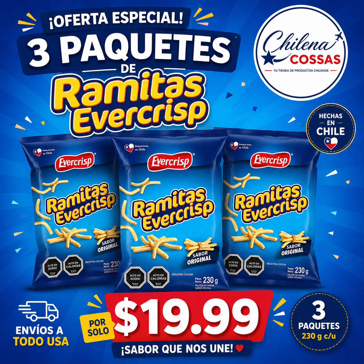 Ramitas saladas evercrisp - Chilena Cossas 