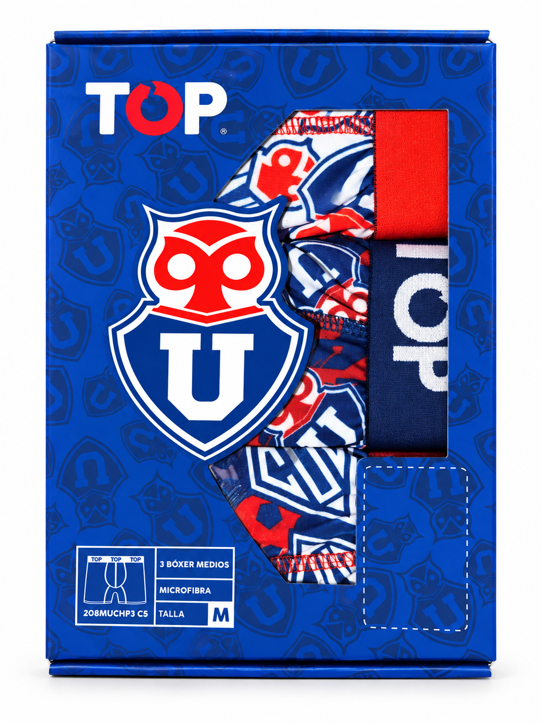 Pack 3 Bóxers Universidad de Chile TOP – Microfibra