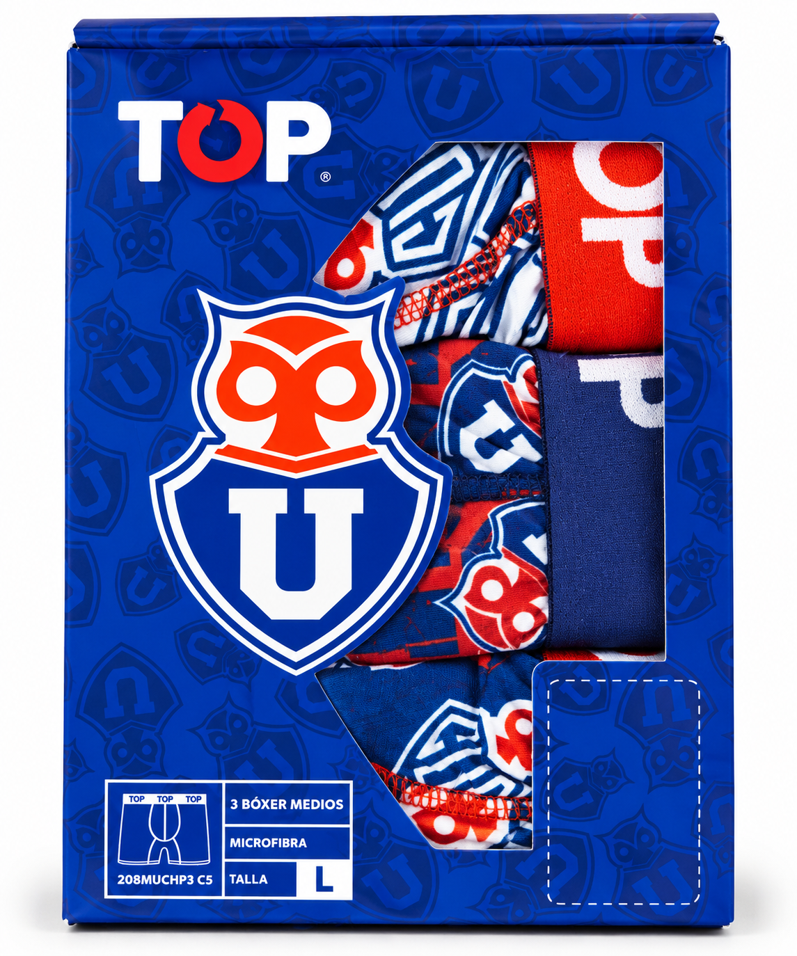 Pack 3 Bóxers Universidad de Chile TOP – Microfibra