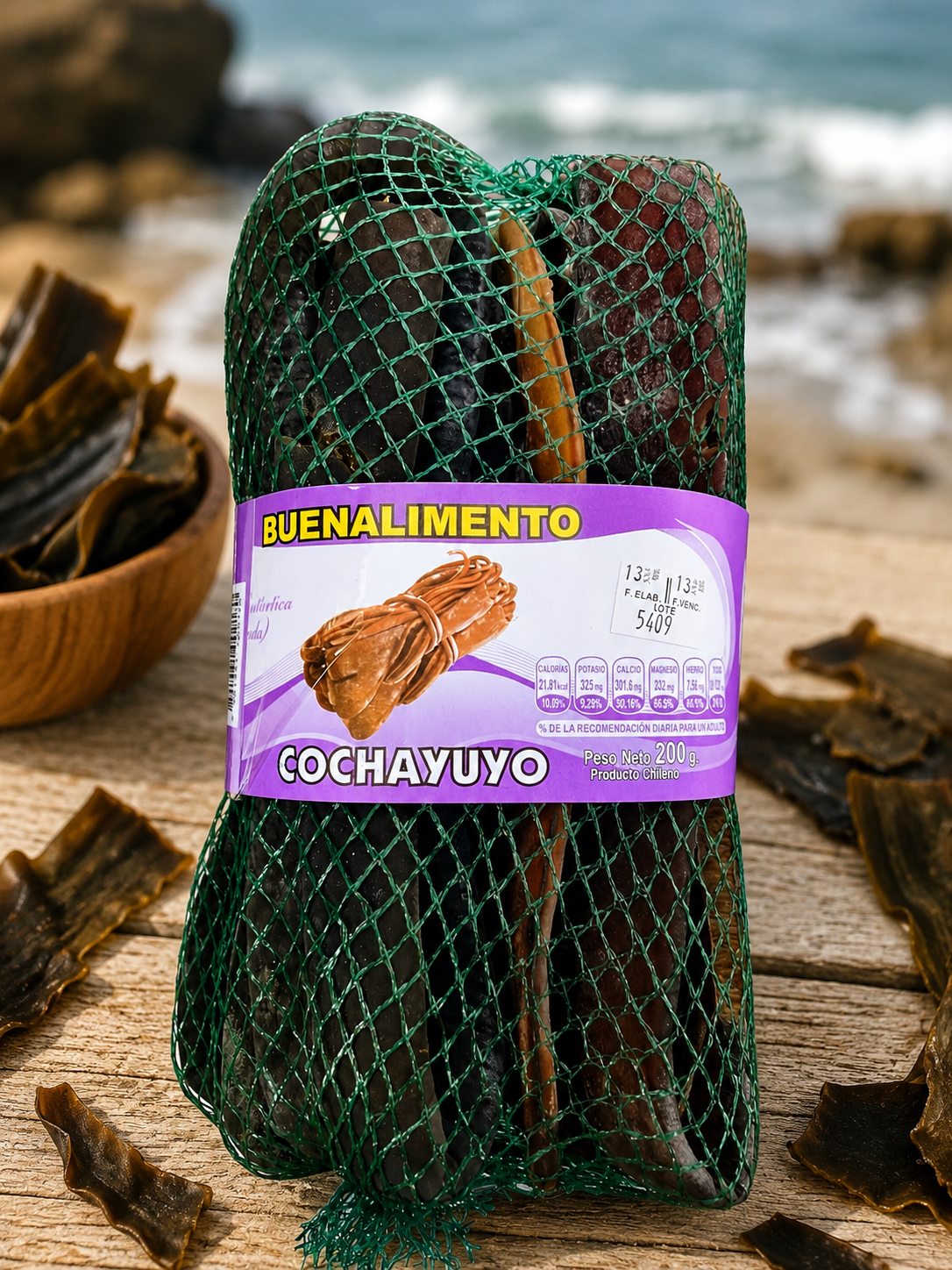 Cochayuyo Chileno entero 200g | Alga Marina Natural | - Chilena Cossas 