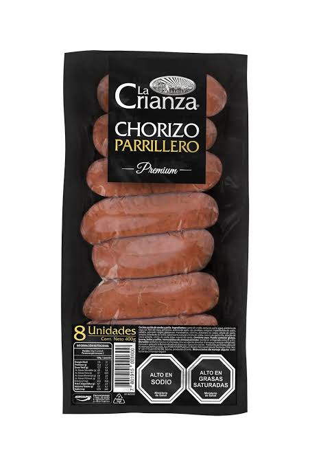 Chorizo parrillero La crianza 400g 8 unidades