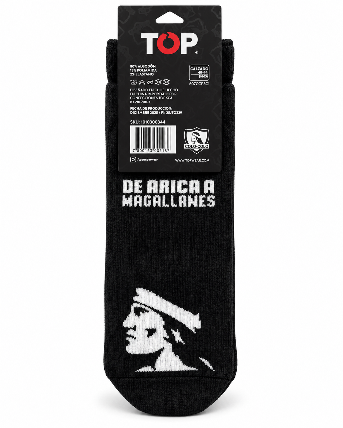 Pack de 3 Calcetines Colo-Colo – adulto talla 40-44 /10-13