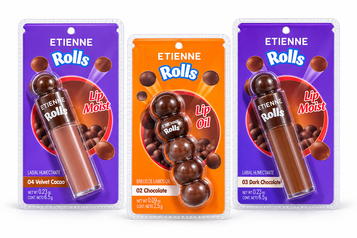 Etienne Rolls Chocolate Lip Care – Lip Moist & Lip Oil | 3 Variedades