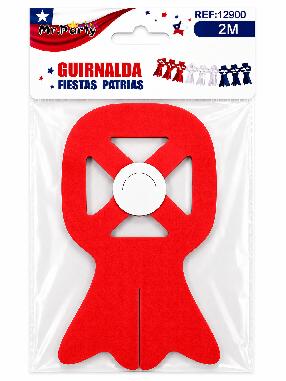 Guirnalda Fiestas Patrias 2 Metros | Decoración Chilena para 18 de Septiembre
