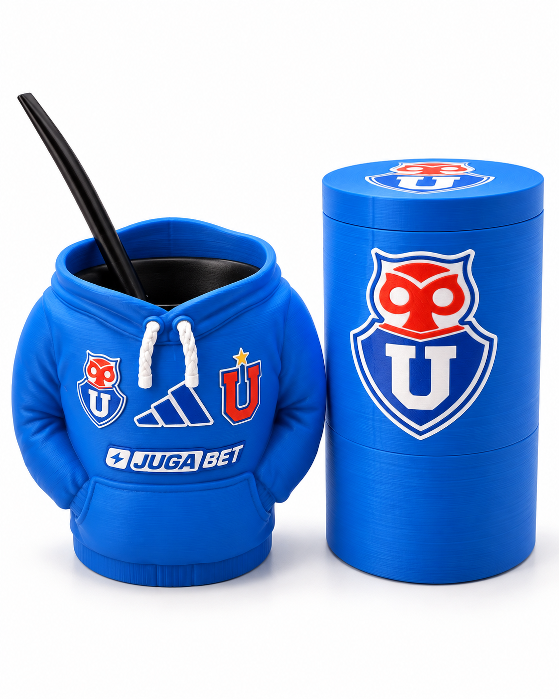 Set Matero Universidad de Chile + Dispensadores para Yerba y Azúcar