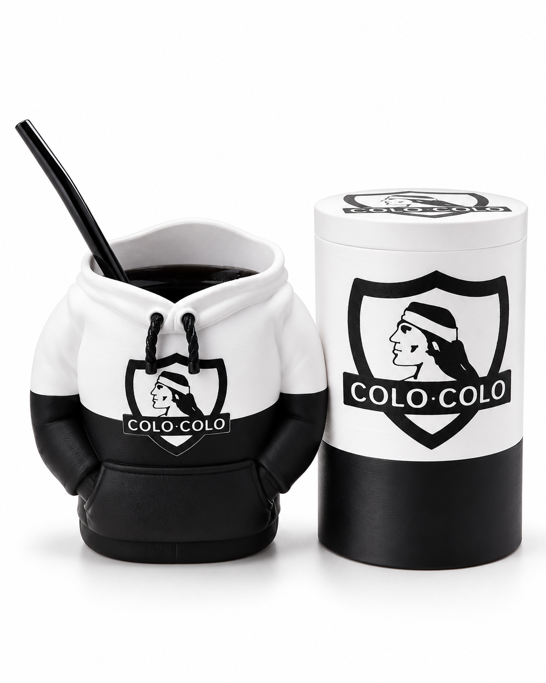 Set Matero Colo-Colo con Bombilla + Dispensadores para Yerba y Azúcar