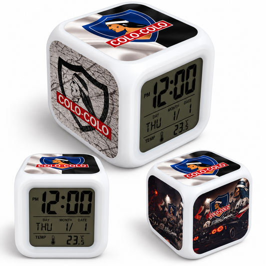 Reloj Despertador Digital Colo-Colo con Luz LED Cambiante – Hora, Fecha y Temperatura