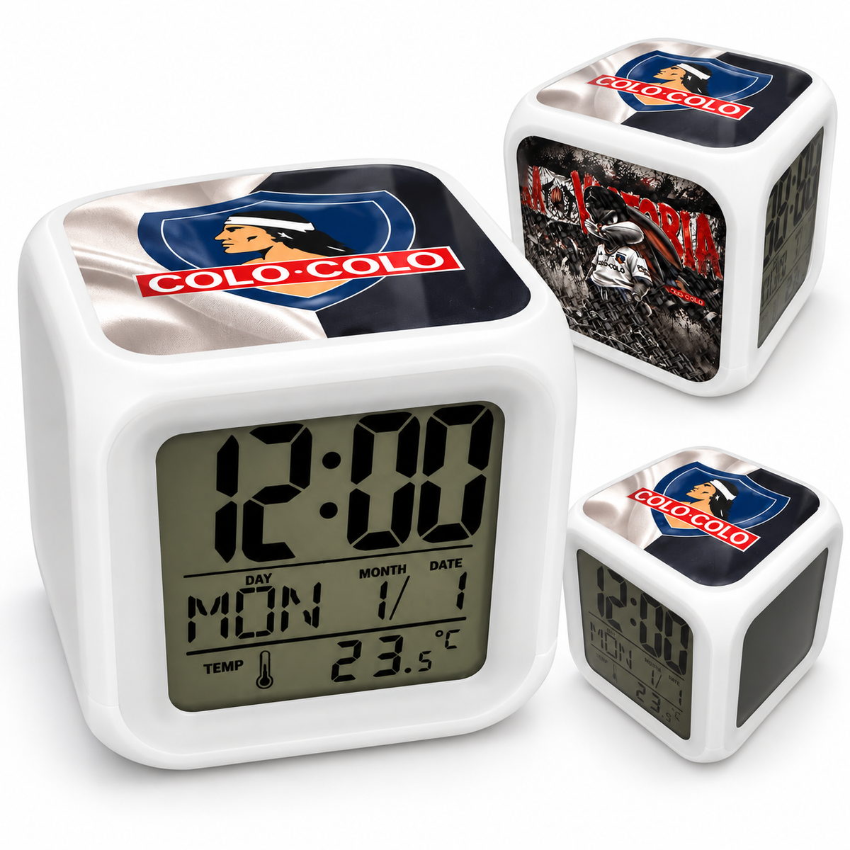 Reloj Despertador Digital Colo-Colo con Luz LED Cambiante – Hora, Fecha y Temperatura