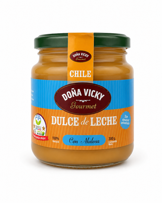 Dulce de Leche Doña Vicky Gourmet con Alulosa 300 g | Sin Azúcar Añadida | Producto Chileno