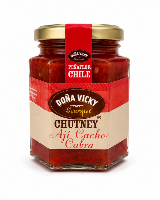 Chutney de Ají Cacho de Cabra Doña Vicky Gourmet | Salsa Gourmet Chilena | Producto de Chile