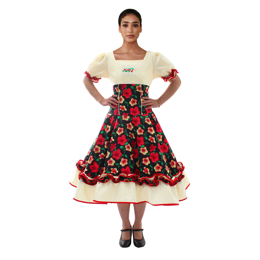 Vestido de Huasa para Mujer | Vestido de Cueca Chileno para Fiestas Patrias y Folclore - Chilena Cossas 