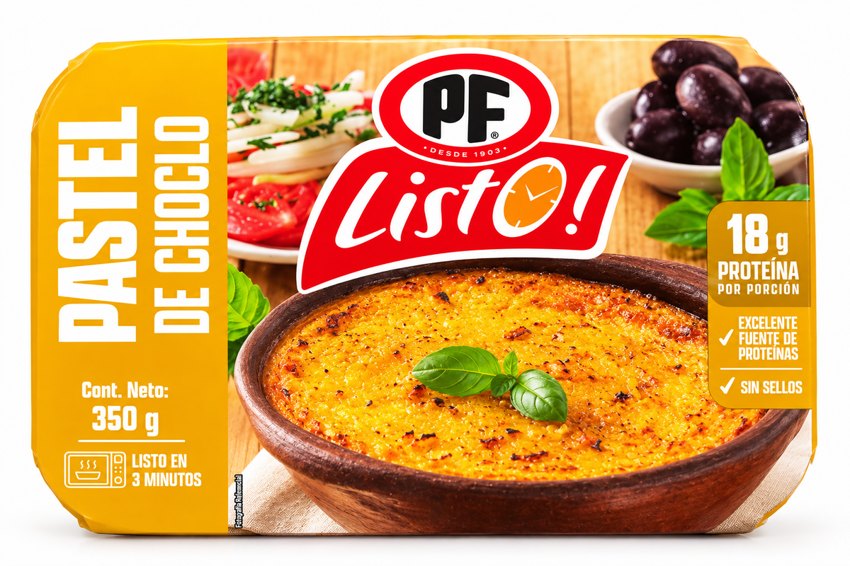 Pastel de Choclo PF Listo! 350 g – Comida Chilena Lista para Calentar - producto a temperatura ambiente