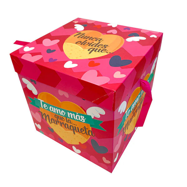 Caja plegable amor chilensis - pequeña 10x10cm