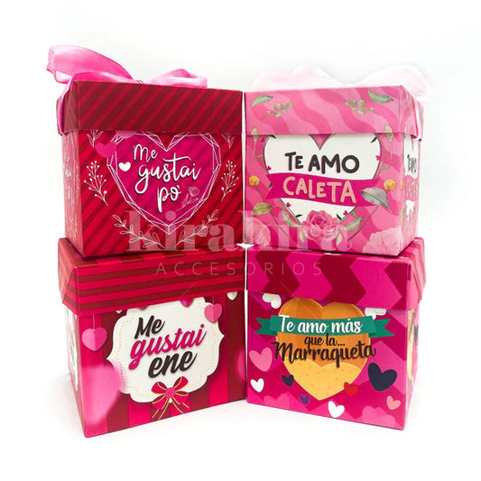 Caja plegable amor chilensis - grande 22x22cm