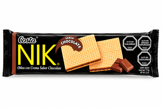 Galletas Costa Nik Sabor Chocolate 71 g – Obleas Chilenas Rellenas