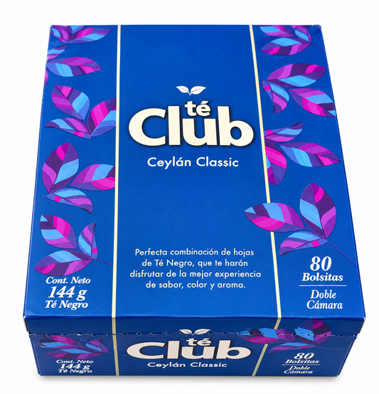 Té Club Ceylán Classic – Té Negro 80 Bolsitas Doble Cámara | 144 g