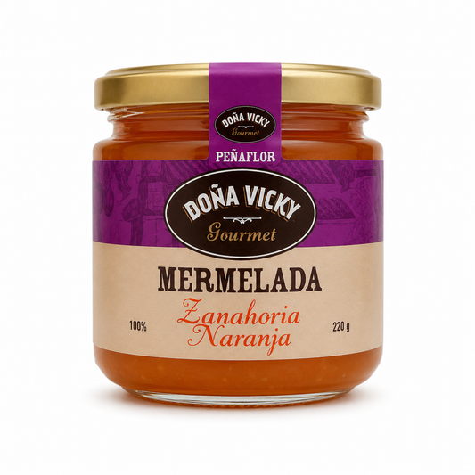 Mermelada Gourmet de Zanahoria y Naranja Doña Vicky 220 g | Producto Chileno Artesanal - Chilena Cossas 