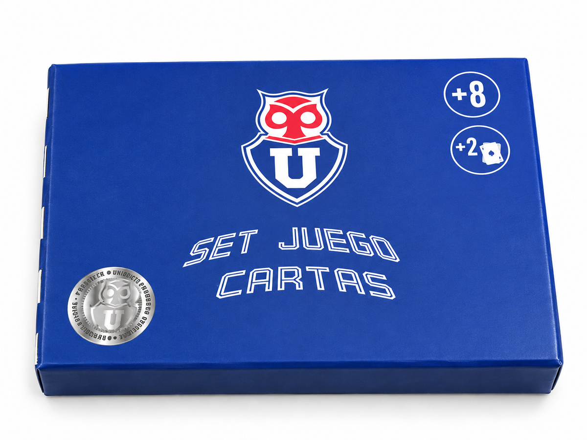 Set de Juego de Cartas Universidad de Chile – Naipes La U – Juego para 2 o Más Jugadores – Desde 8 Años – Regalo para Hinchas del Fútbol Chileno