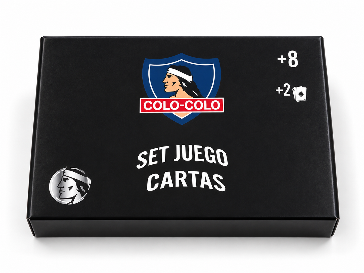 Set de Juego de Cartas Colo Colo – Naipes del Cacique – Juego para 2 o Más Jugadores – Desde 8 Años – Regalo para Hinchas del Fútbol Chileno