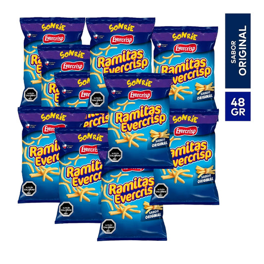 Ramitas Saladas Evercrisp originales de Chile, snack crujiente y salado.